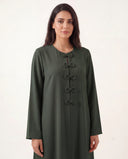 The Bushrah Bow Closure Abaya