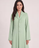 The Khansa Shawl Collar Button Front Abaya