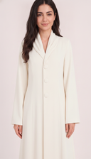 The Khansa Shawl Collar Button Front Abaya