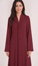 The Khansa Shawl Collar Button Front Abaya