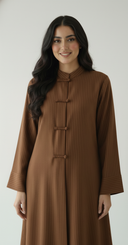 The Noor Mandarin Pinstripe Abaya