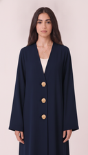 The Rehab Shell Button Open Front Abaya
