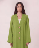The Rehab Shell Button Open Front Abaya