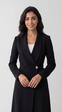 The Halima Shawl Collar Wrap Abaya