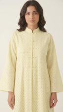 The Nujud Eyelet Mandarin Collar Abaya