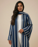 The Reema Coordinated Striped Abaya