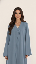 The Meher Minimal Button-Detail Abaya