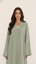 The Meher Minimal Button-Detail Abaya