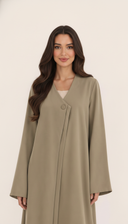 The Meher Minimal Button-Detail Abaya