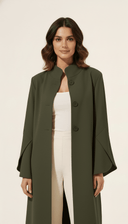 The Aabidah Structured Sleeve Open Abaya - TAL by The Abaya Lab