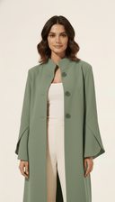 The Aabidah Structured Sleeve Open Abaya - TAL by The Abaya Lab