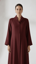 The Afaf Structured Minimal Button Abaya - TAL by The Abaya Lab