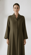 The Afaf Structured Minimal Button Abaya - TAL by The Abaya Lab