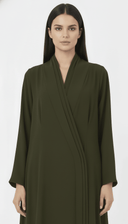 The Ahood Refined Wrap Panel Abaya - TAL by The Abaya Lab
