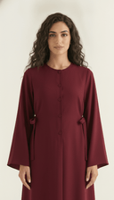 The Alyaana Side Tie Front-Open Abaya - TAL by The Abaya Lab