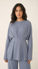 The Amani Back Tie Pleated Waist Co-Ord Set - TAL by The Abaya Lab