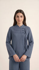 The Amenah Tassel Detail Co-Ord Set with Mandarin Collar - TAL by The Abaya Lab