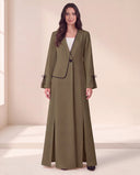 The Amra Tailored Abaya with Bow Cuff Detail - TAL by The Abaya Lab