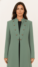 The Areezah Military - Inspired Vintage Button Abaya - TAL by The Abaya Lab
