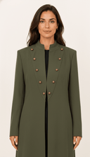 The Areezah Military - Inspired Vintage Button Abaya - TAL by The Abaya Lab