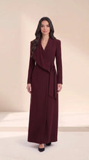 The Asira Draped Wrap Abaya with Waist Tie - TAL by The Abaya Lab