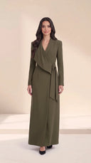 The Asira Draped Wrap Abaya with Waist Tie - TAL by The Abaya Lab
