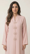 The Ayaana Pearl Floral Detail Abaya - TAL by The Abaya Lab