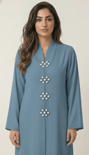 The Ayaana Pearl Floral Detail Abaya - TAL by The Abaya Lab