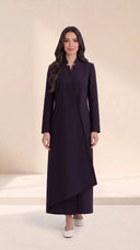 The Ayah Blazer Abaya with Asymmetric Overlay - TAL by The Abaya Lab