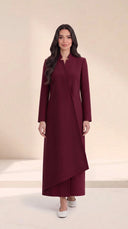 The Ayah Blazer Abaya with Asymmetric Overlay - TAL by The Abaya Lab
