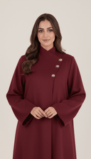 The Azmira Embellished Nida Abaya with Wrap Collar - TAL by The Abaya Lab