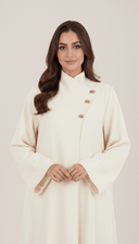 The Azmira Embellished Nida Abaya with Wrap Collar - TAL by The Abaya Lab