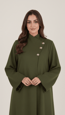 The Azmira Embellished Nida Abaya with Wrap Collar - TAL by The Abaya Lab