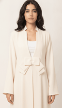 The Bahira Bow Detail Open Front Abaya - TAL by The Abaya Lab