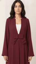 The Bahira Bow Detail Open Front Abaya - TAL by The Abaya Lab
