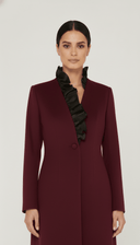 The Bashayer Contrast Ruffle Elegance Abaya - TAL by The Abaya Lab