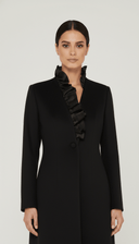 The Bashayer Contrast Ruffle Elegance Abaya - TAL by The Abaya Lab