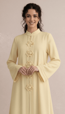 The Daliah Floral Button Mandarin Abaya - TAL by The Abaya Lab