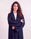 The Dawha Frayed Trim Open Front Abaya - TAL by The Abaya Lab