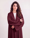 The Dawha Frayed Trim Open Front Abaya - TAL by The Abaya Lab