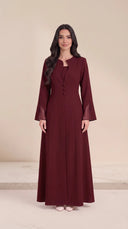The Dima Tailored Abaya with Sheer Split Cuffs - TAL by The Abaya Lab