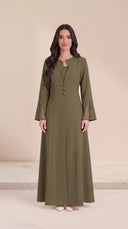 The Dima Tailored Abaya with Sheer Split Cuffs - TAL by The Abaya Lab
