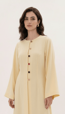The Duaa Elegant Abaya with Contrast Button Detail - TAL by The Abaya Lab