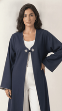 The Dunia Minimal Embroidered Abaya - TAL by The Abaya Lab