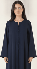 The Fawzia Pleated Front Button Detail Abaya - TAL by The Abaya Lab