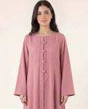 The Fawzia Pleated Front Button Detail Abaya - TAL by The Abaya Lab