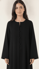 The Fawzia Pleated Front Button Detail Abaya - TAL by The Abaya Lab