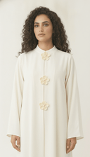 The Fawziya Floral Button Detail Abaya - TAL by The Abaya Lab