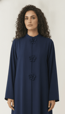 The Fawziya Floral Button Detail Abaya - TAL by The Abaya Lab