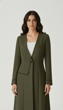 The Fayrouz Contrast Line Detail Abaya - TAL by The Abaya Lab